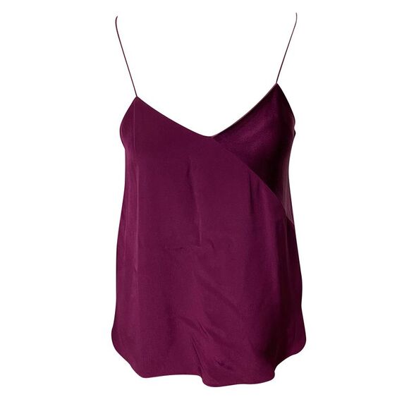 Tibi V-neck Slip Top in Purple Silk - Picture 1 of 5